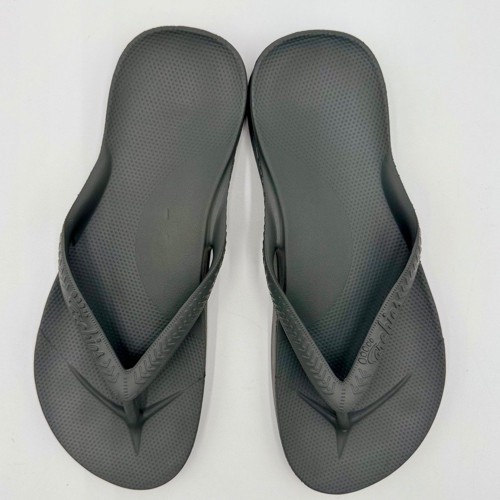 Archies Arch Support Flip Flops Womens US 10 Mens 9 Gray Neutral Unisex Summer - Picture 2 of 13